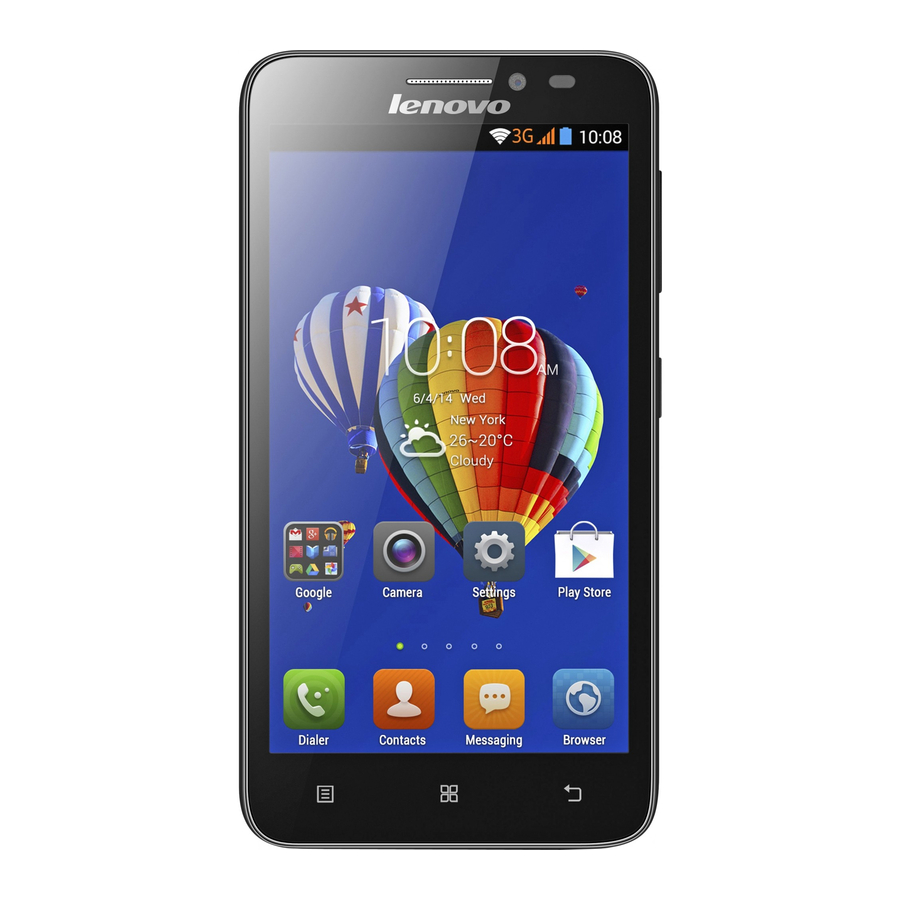 Lenovo A606 Quick Start Manual