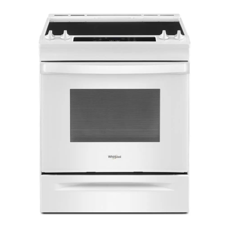 Whirlpool WEE515SALW - 34" Tall Range with Self Clean Oven Cycle Manual