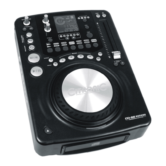 Citronic CD-S6 Ultima Owner's Manual
