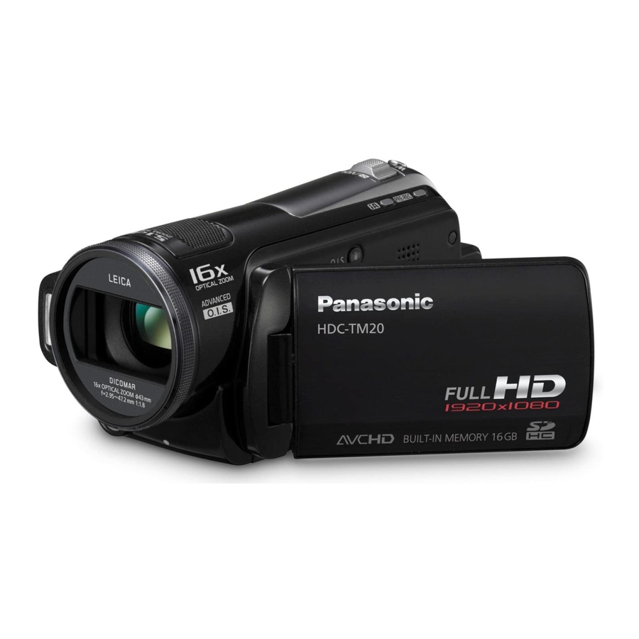 Panasonic HDC-TM20 Specifications
