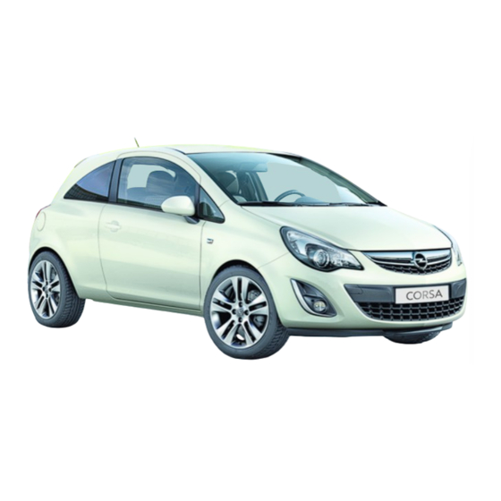 Opel CORSA 2013 Owner's Manual