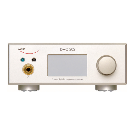 Software Setup - WEISS DAC202 Owner's Manual [Page 34] | ManualsLib