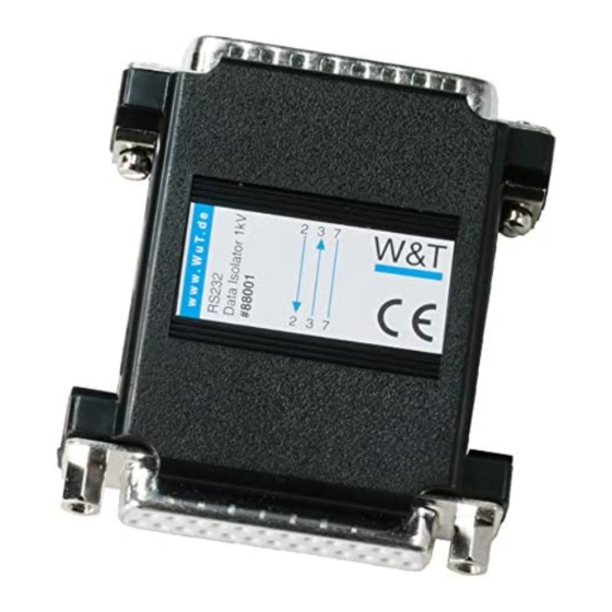 User Manuals: W&T 88001 RS232 Isolator