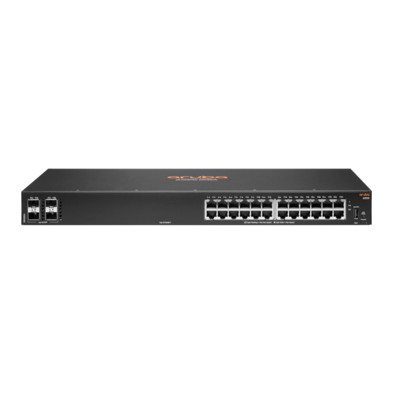 Aruba 6000 Series Installation And Getting Started Manual