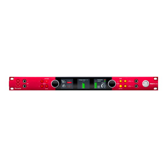 Focusrite Red 8Line Manuals