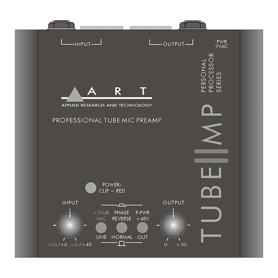 Applied Research and Technology TUBE MP User Manual