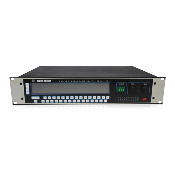 Klark Teknik DN3600 Specifications