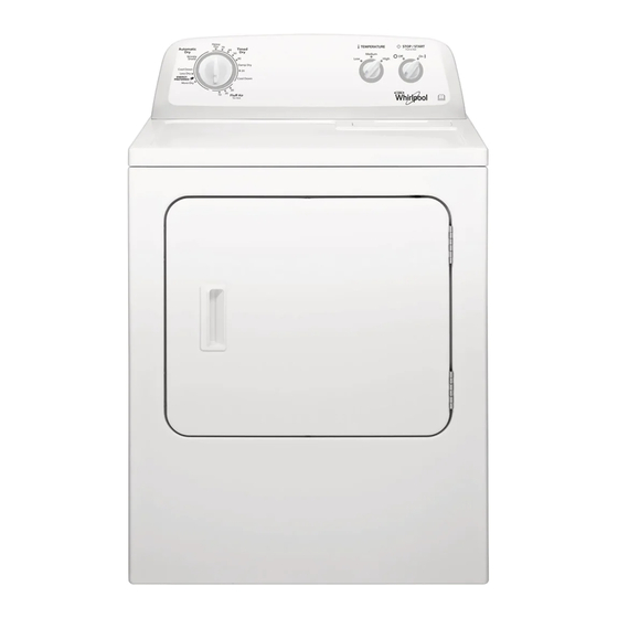 Whirlpool 3LWED4705FW Use And Care Manual