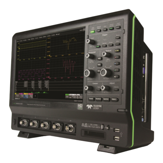 Teledyne Lecroy HDO4000 Getting Started Manual