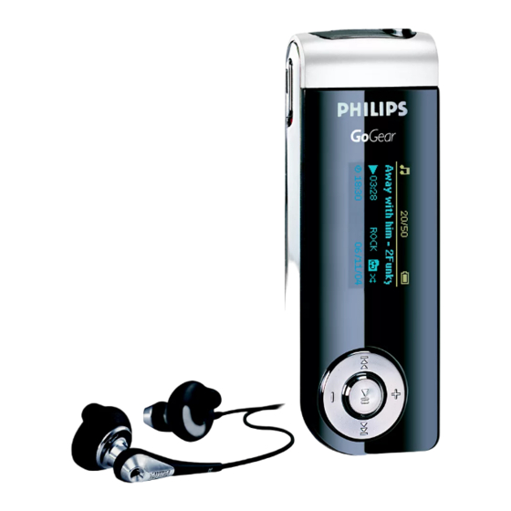 Philips GoGear SA170/93 Frequently Asked Questions Manual