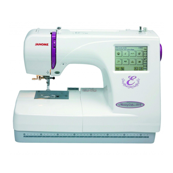 Janome Memory Craft 350e Instruction Book