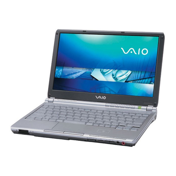 Sony VGN-TX50B Service Manual