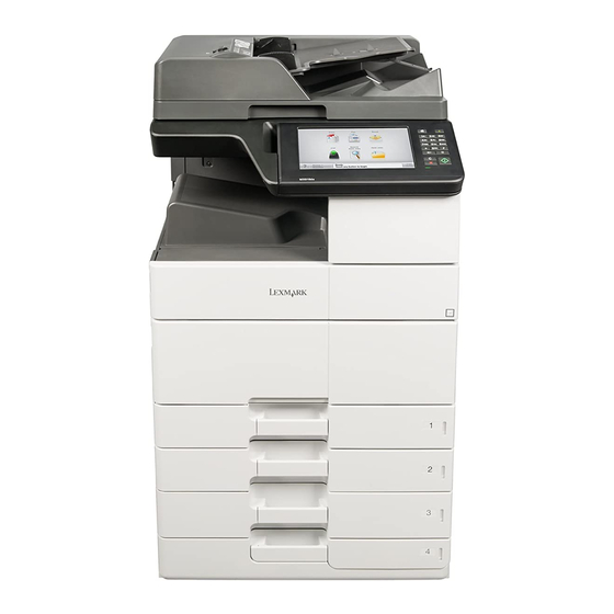 Lexmark MX911dte Service Manual