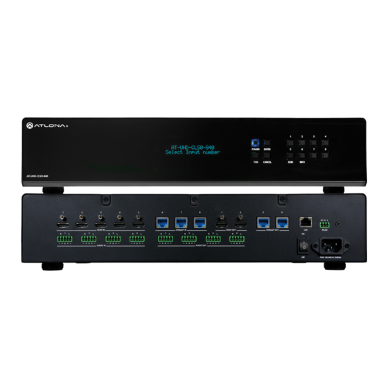 Panduit Atlona AT-UHD-CLSO-840 Manuals