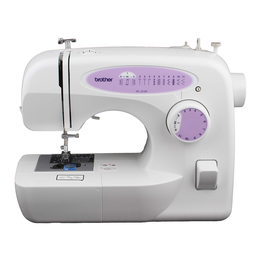 Brother Sewing Machine XL-2500 with PRINTING Manual and Attachments