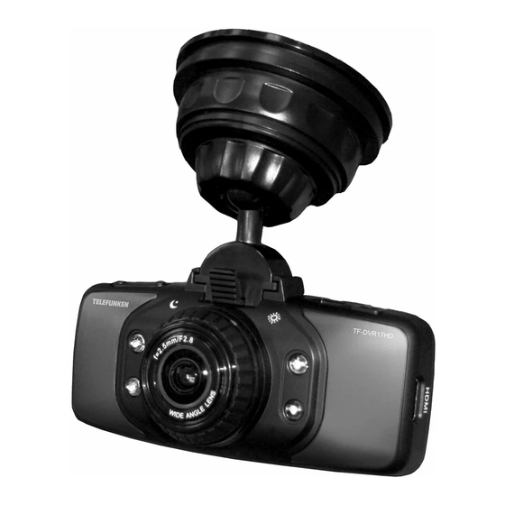 Telefunken TF-DVR17HD Car Dash Camera Manuals