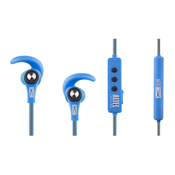 Altec Lansing IN-EAR SPORT Quick Start Manual