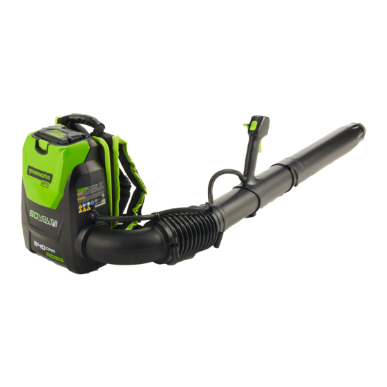 GreenWorks Pro BPB60L510 Owner's Manual