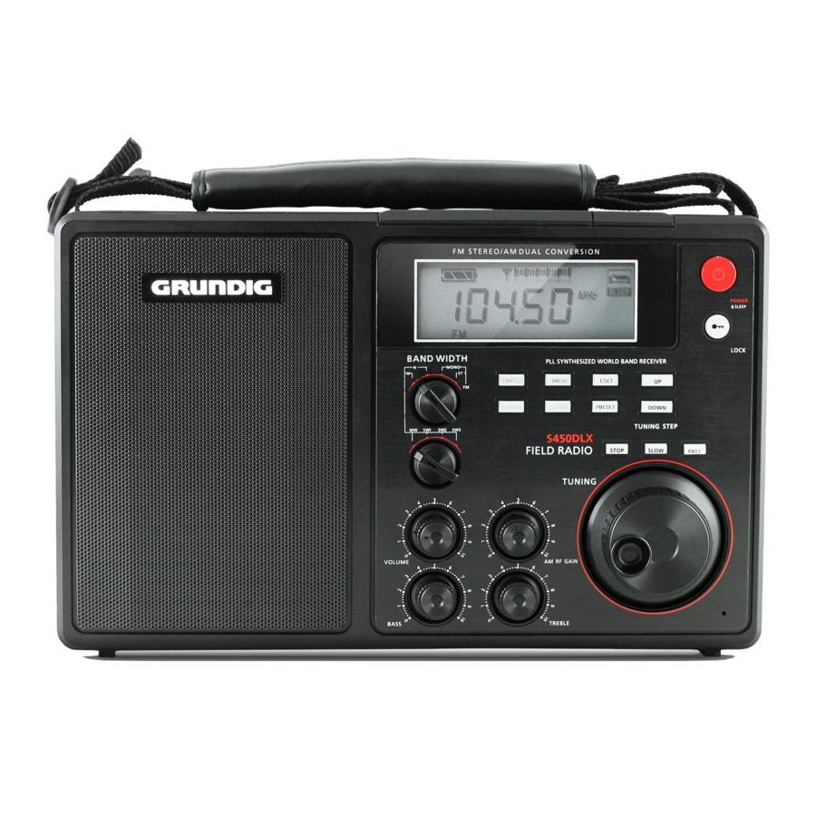 Grundig FIELD RADIO S450DLX Owner's Manual