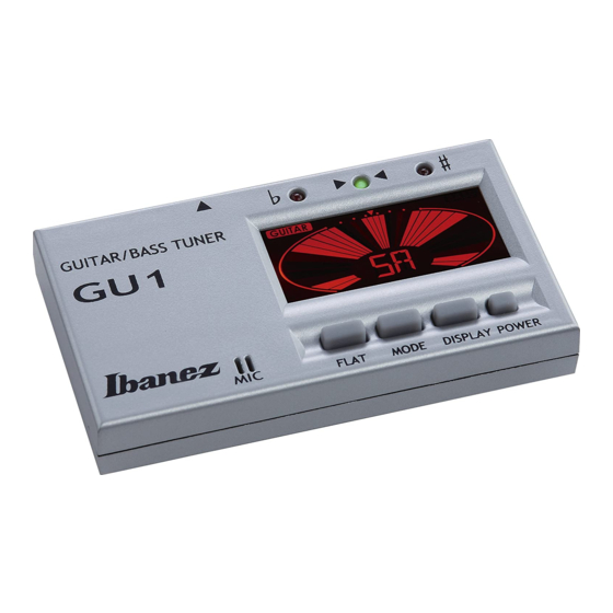 Ibanez GU1 Owner's Manual
