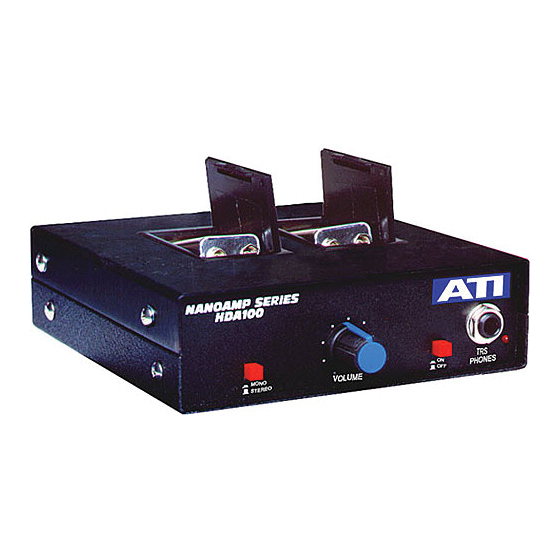 ATI Technologies HDA100 Operating And Maintenance Manual