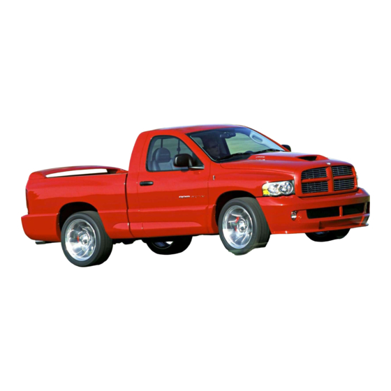 Dodge RAM SRT10 2005 Maintenance Schedule