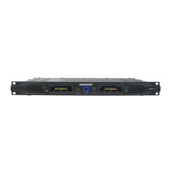 Samson Power Amplifier Servo 201a Owner's Manual