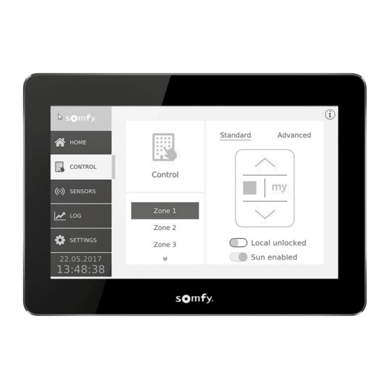 SOMFY animeo IB+ 4 Zone TouchBuco Manual