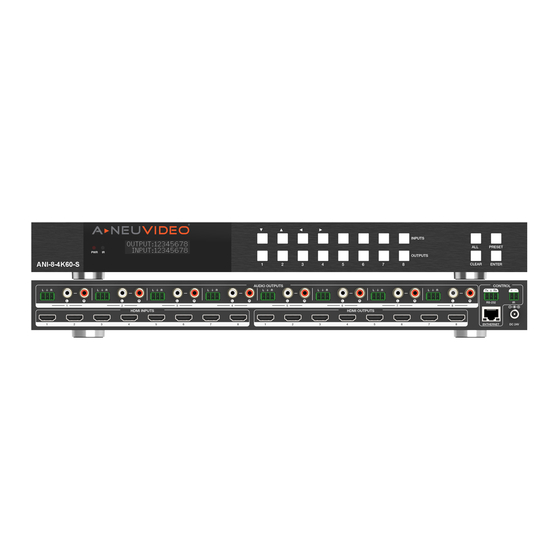 A-Neuvideo ANI-8-4K60-S Instruction Manual