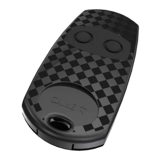 CAME TOP-432EE Quick Start Manual
