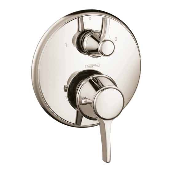 Hans Grohe Ecostat 04353000 Installation/User Instructions/Warranty