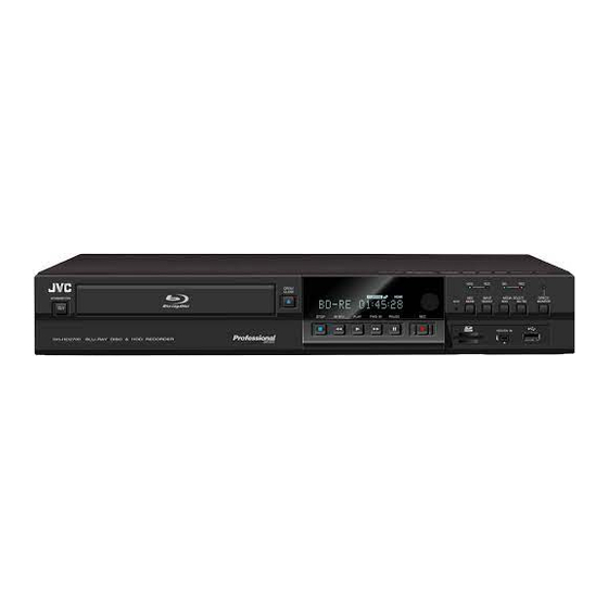 JVC SR-HD2700U Instructions Manual