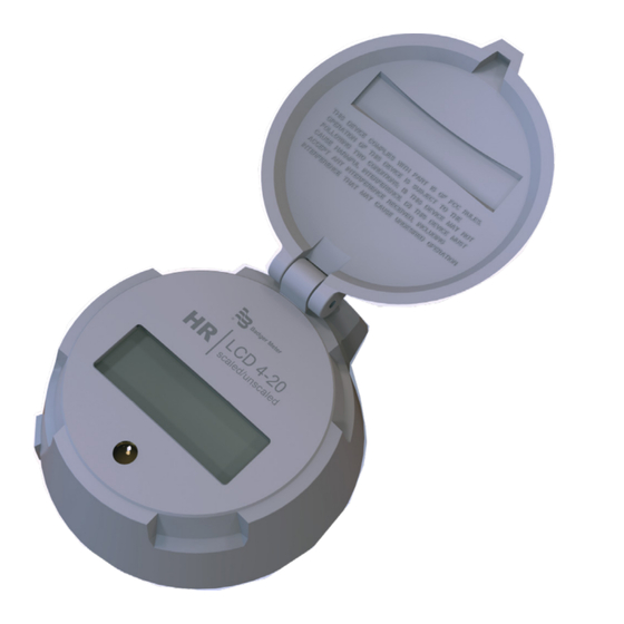 Badger Meter HR-LCD 4-20 User Manual