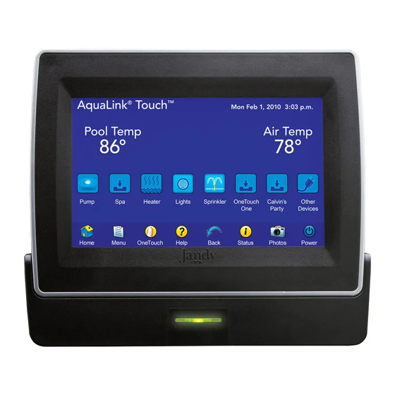 Jandy AquaLink Touch Owner's Manual