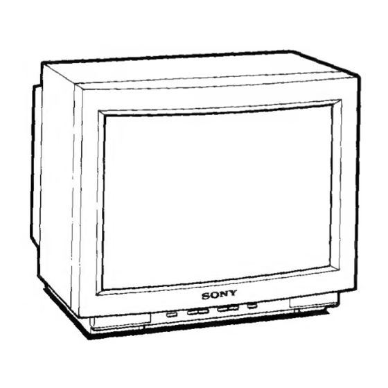 Sony Trinitron KV-19TS20 Operating Instructions Manual