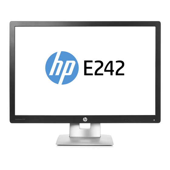 HP E242 Computer Monitor Manuals