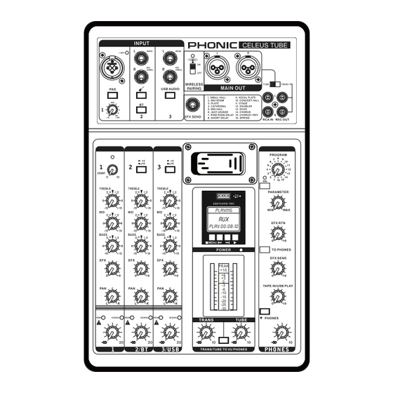 Phonic CELEUS TUBE User Manual