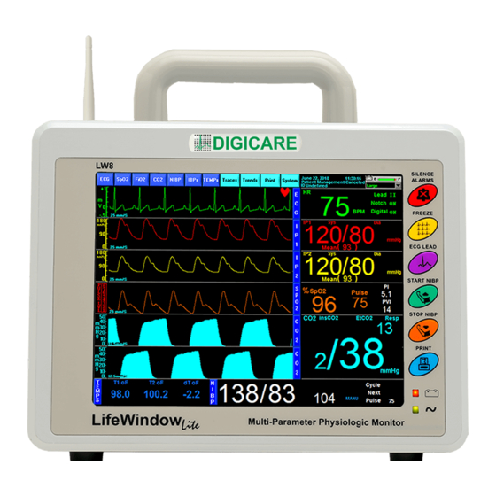 DigiCare LifeWindow Lite LW8 Operator's Manual