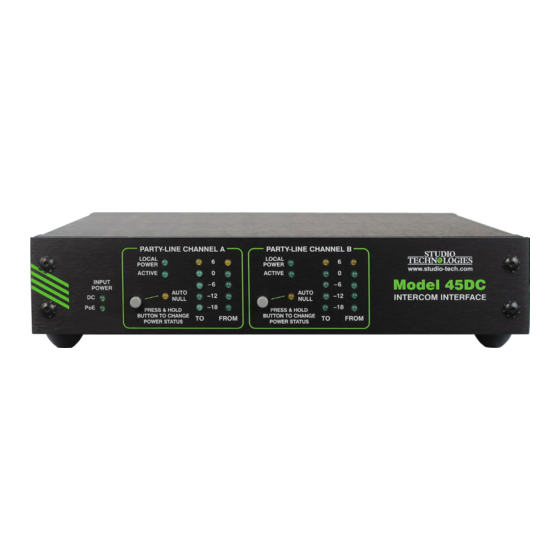 Studio Technologies 45DC User Manual