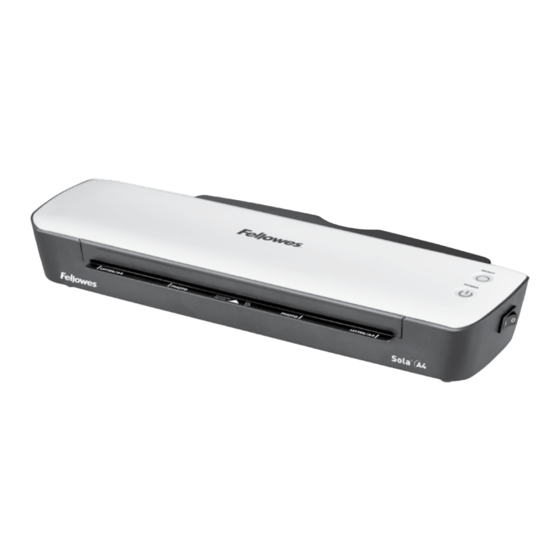 Fellowes Sola A4 Instructions Manual