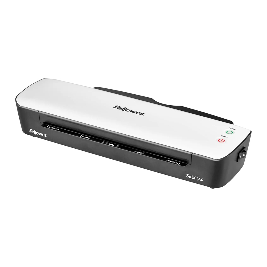 Fellowes Sola A4, Sola A3 Manual
