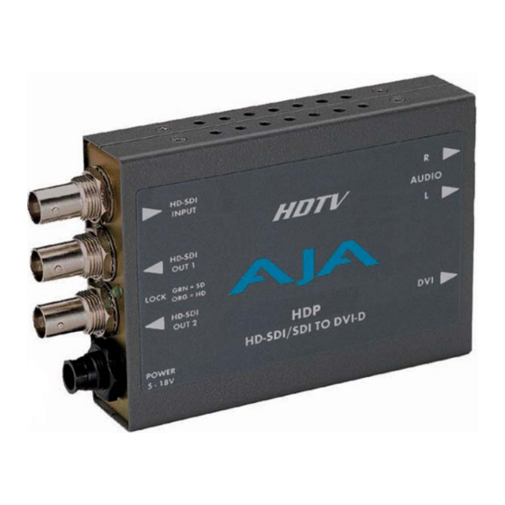AJA HDP User Manual