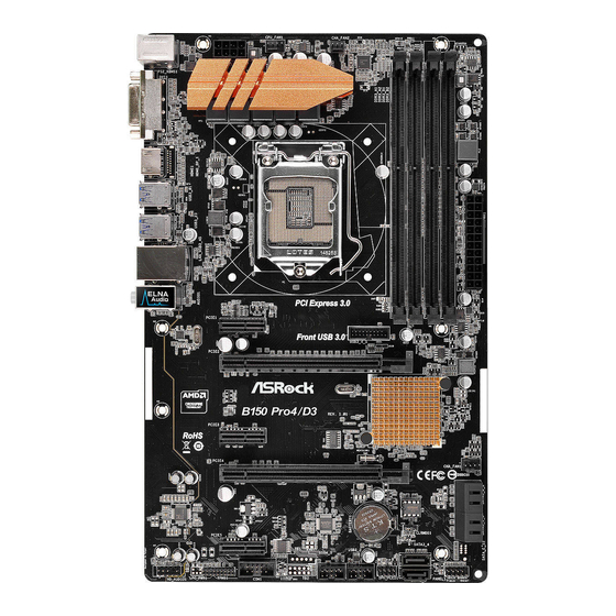 ASROCK B150 PRO4/D3 User Manual