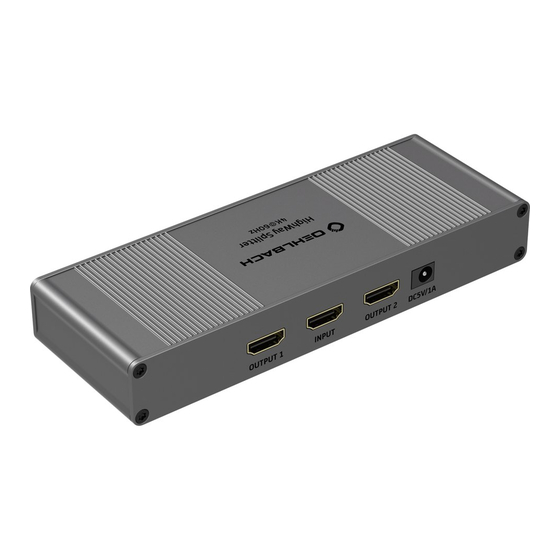 Oehlbach HighWay Splitter User's Manual & Warranty Information