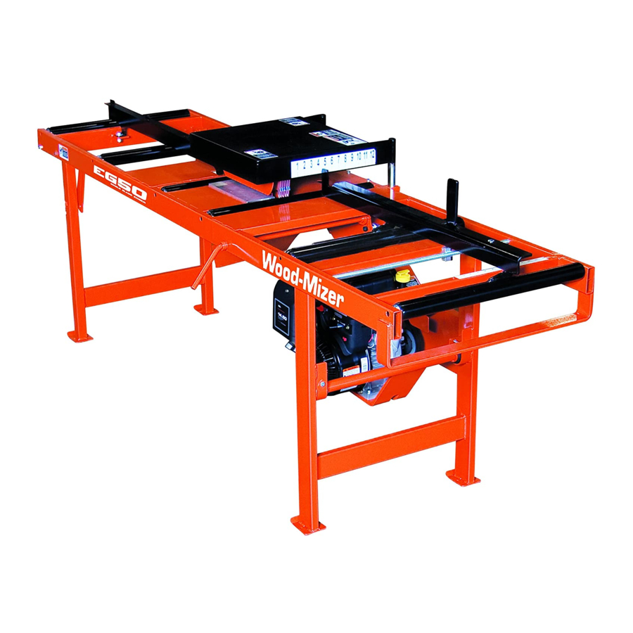 Wood-mizer SBEG10 Safety, Operation, Maintenance & Parts Manual