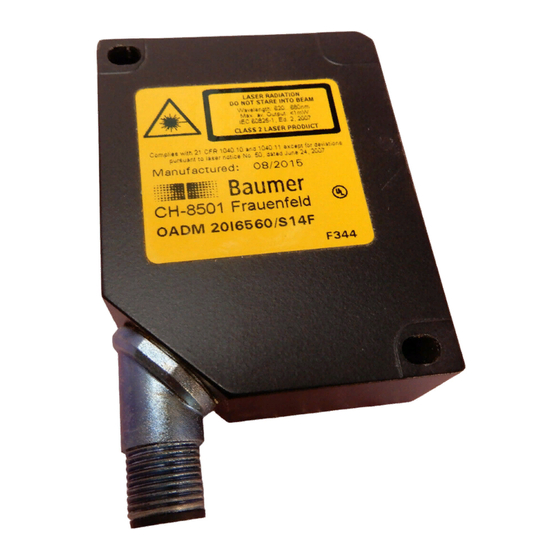 Baumer OADM 20I6581/S14F Quick Start Manual