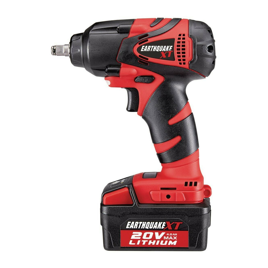 Harbor Freight Tools EarthquakeXT EQ38XT-20V Owner's Manual