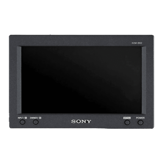 Sony XVM-B62 Operating Instructions Manual