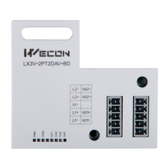 Wecon LX3V-2PT2DAI-BD User Manual