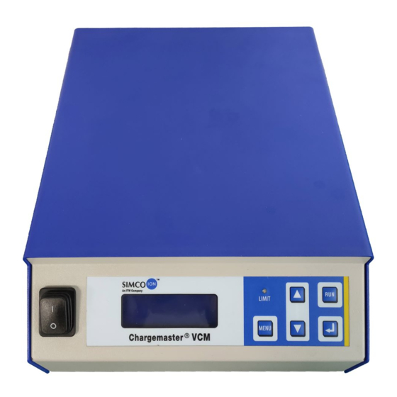 Simco-Ion Chargemaster VCM Series Installation And Operating Instructions Manual